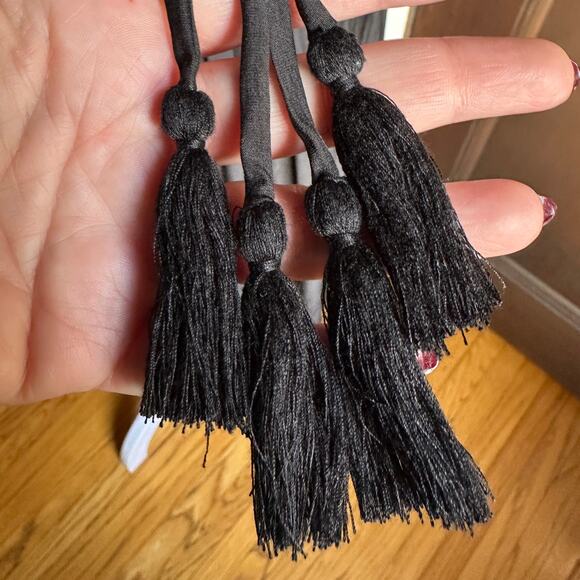 RAMY BROOK | Black Hailey Dress Curved Hem Midi Cocktail Dress | Size Large - Picture 8 of 10